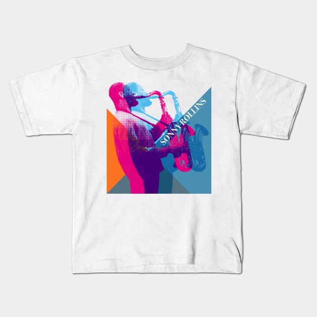 Sonny Rollins Kids T-Shirt by HAPPY TRIP PRESS